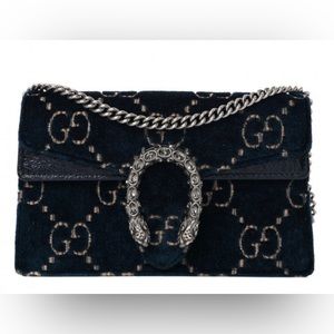 Gucci Super Mini Dionysus Velvet Navy